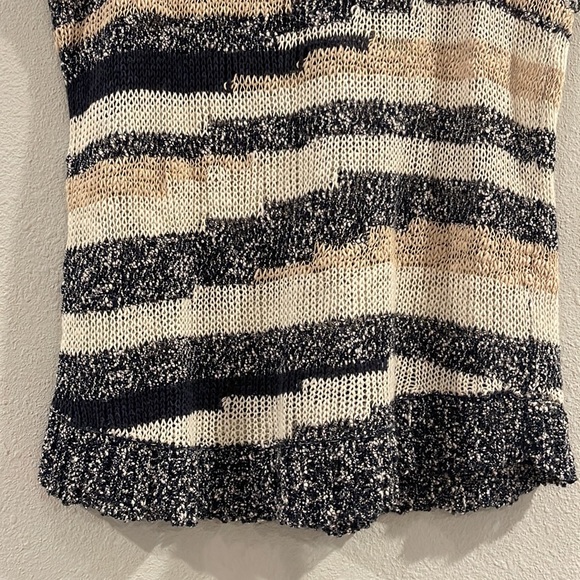 Lucky Brand striped cap sleeve open knit sweater, Sz M - Picture 11 of 14
